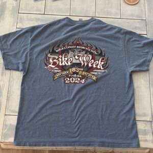 83rd Bike Week Daytona Beach 2024 T Shirt XL Doublesided Graphic Logo Gildan